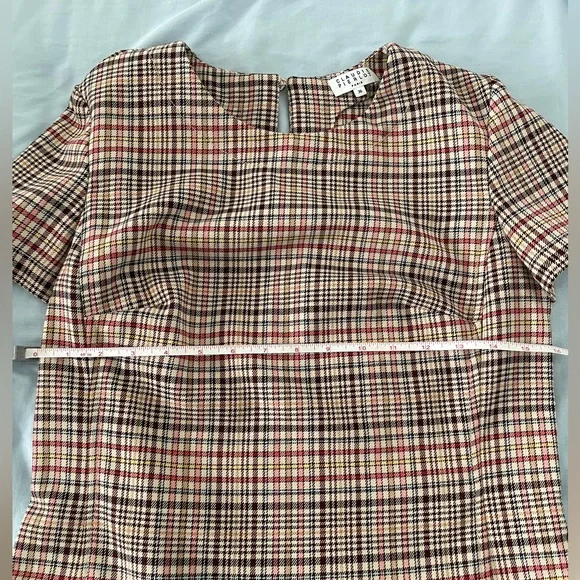 CLAUDIE PIERLOT
Short-Sleeved Checkered Dress - Picture 15 of 16